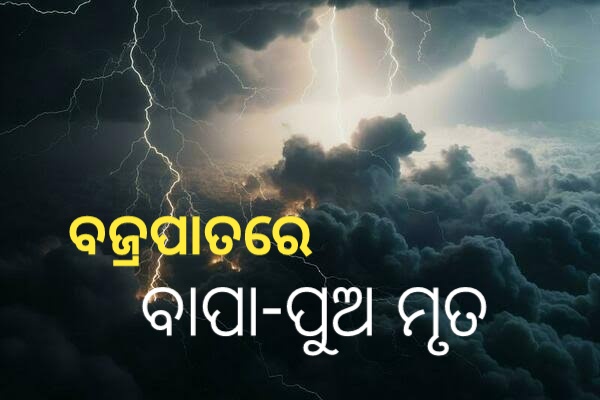 ବଜ୍ରପାତରେ ଵାପ-ପୁଅ ମୃତ