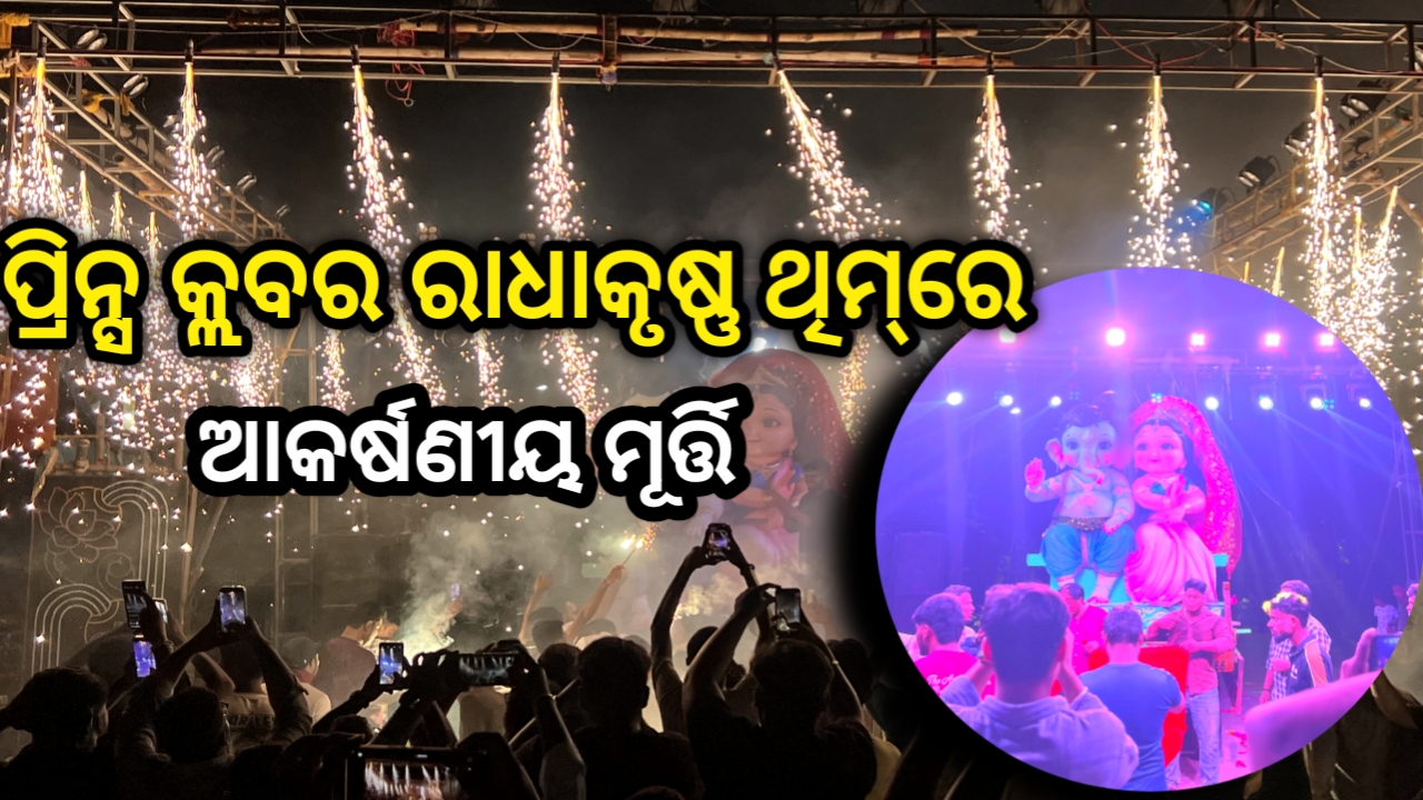 ପ୍ରିନ୍ସ କ୍ଲବର ରାଧାକୃଷ୍ଣ ଥିମ୍‌ରେ ଆକର୍ଷଣୀୟ ମୂର୍ତ୍ତି