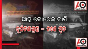 ଆମ୍ବ ବୋଝେଈ ପିକଅପ ଭ୍ଯାନ ଦୁର୍ଘଟଣା – ଜଣେ ମୃତ