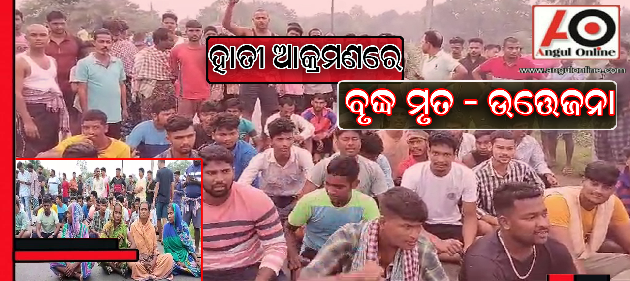 ହାତୀ ଆକ୍ରମଣରେ ବୃଦ୍ଧ ମୃତ, ପ୍ରତିବାଦରେ ରାସ୍ତାରୋକ